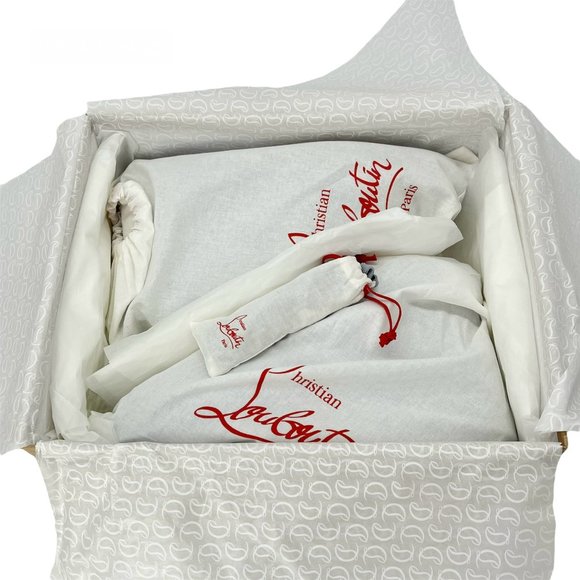 Christian Louboutin Lou Spikes Orlato Suede High-top Sneakers Paseo Blue US 11 - Picture 15 of 15